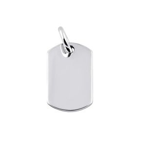 Jewel Tie 925 Sterling Silver University of Nebraska Small Dog Tag 18mm x 37mm Jewel Tie 925 Sterling Silver University of Nebraska Small Dog Tag 18mm x 37mm